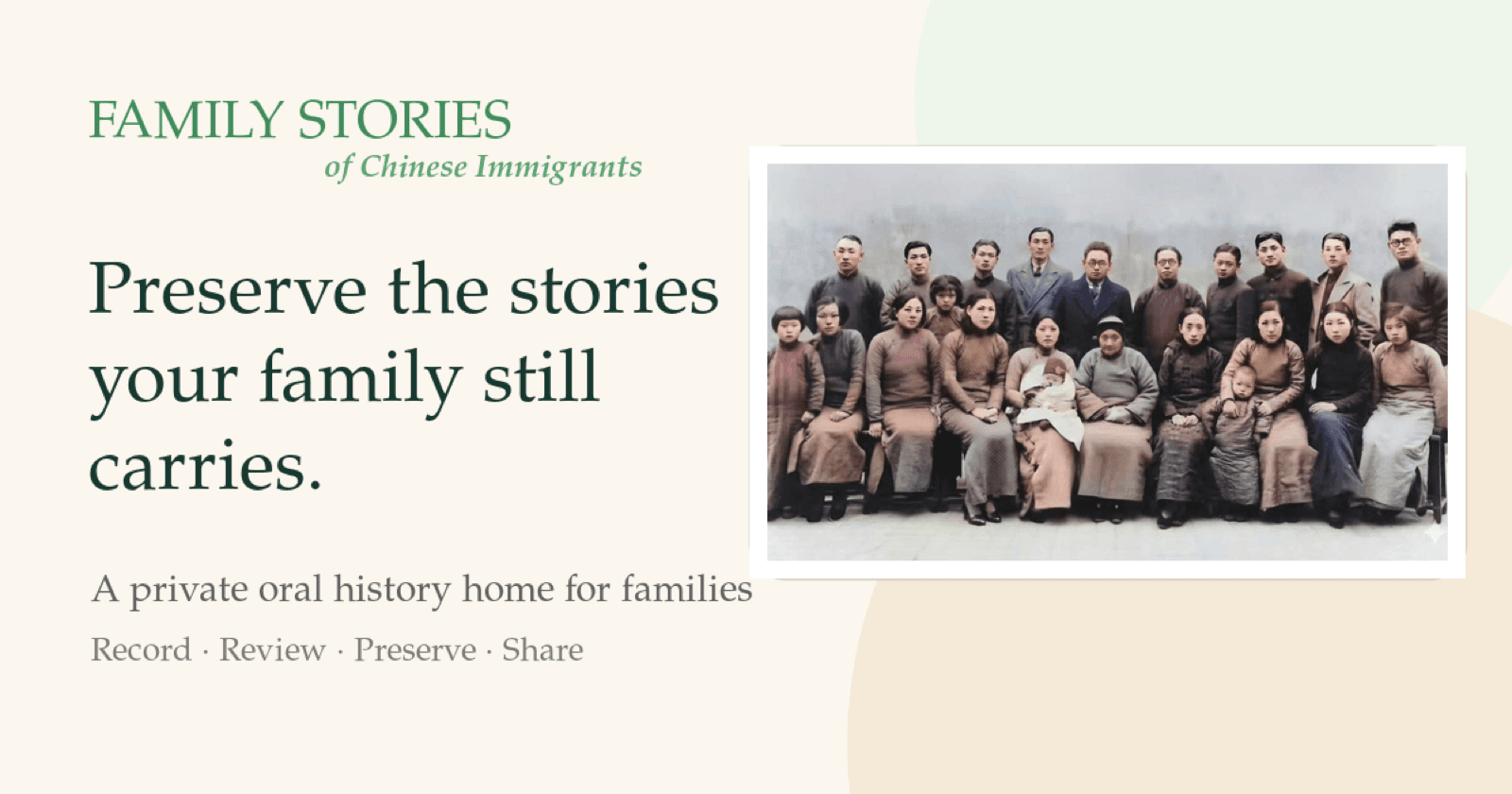 Evergreen Family Stories project artwork